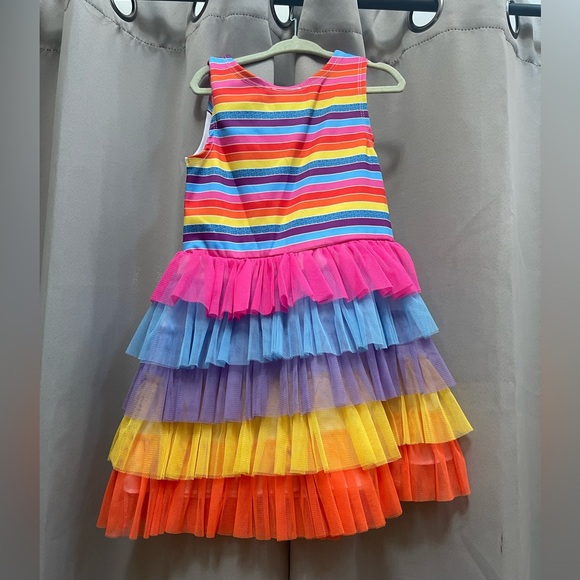 Vibrant Poppy Trolls Rainbow Dress - Perfect for 5T Girls - Picture 2 of 2